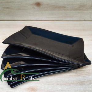 PROMO 6PCS PIRING SAJI CEPER PERSEGI PANJANG BESAR DIAMETER 28CM KELUARAN TERBARU DINERWARE BAHAN BERKUALITAS TEBAL DAN TAHAN BANTING / SEMI MELAMIN / FOODGRADE / BISA BAYAR DITEMPAT