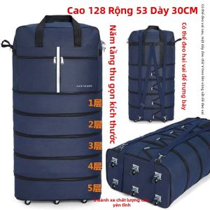 Túi Xách Hành Lý Gấp Đựng Được Nhiều cho Du Học có Bánh Xe 360 Độ