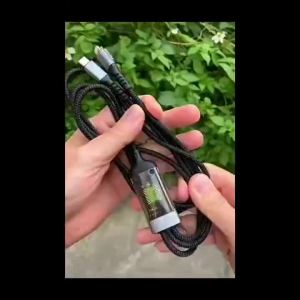 100W 3in1 USB Fast Charger Cable  Braided Anti-Break Universal Type-C Micro USB Multi Charging Cord for Android Mobile Devices