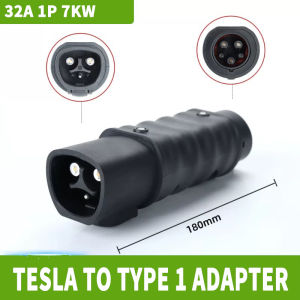 WUFEN NACS to J1772 Adapter 7KW 32A AC 110V~250V Electric Vehicle Charger Converter Tesla to Type 1 for J1772 Electric Vehicles
