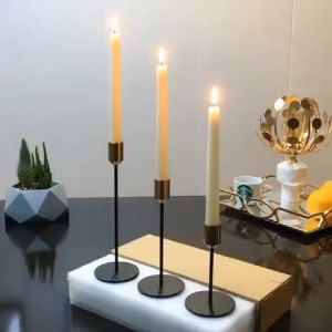 3Pcs/Set Chinese Style Metal Candle Holders Simple Golden Wedding Decoration Bar Party Living Room Decor Home Decor Candlestick