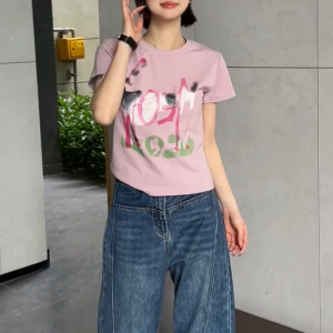 QINGNAER | Oversized Slim Fit Short Sleeve T-Shirt