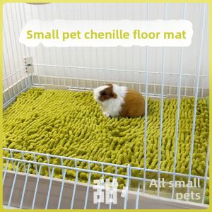 Pet Guinea Pig Warm Short Plush Floor Mat Rabbit Cage Pad Dragon Cat Nest Cozy Home Decorative Item for Small Pets
