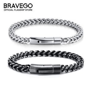 Bravego Fashion Men Stainless Steel Bracelet Hip Hop Titanium Steel Keel Chain Bracelet Jewelry Gift
