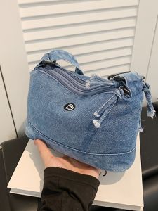 Túi Đeo Chéo Denim Nhẹ Thời Trang Cho Nữ Túi Đeo Vai Đơn Túi Đựng Đồ Cho Công Sở Đi Làm Nhiều Ngăn Mùa Hè 2025