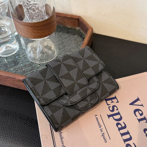 New Design Compact Womens Wallet Multi-Card Slot Foldable Thin Clip Buckle Coin Purse Simple Versatile Short Style YKSS Brand