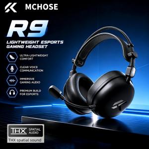 MCHOSE | MCHOSE R9 E-sports Wireless Lightweight Gaming Headset 53mm Drivers 4-Mode THX Spatial Audio 15ms Ultra Low Latency