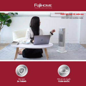 Máy sưởi gốm không khô da Fujihome FH3100M Nhập Khẩu quạt sưởi ấm Ceramic 2000W tự điều chỉnh nhiệt độ tự ngắt an toàn