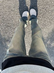 กางเกงยีนส์ทรงหลวมเอวกลาง กางเกงขายาวทรงตรงทรงหลวมสำหรับผู้ชาย กางเกงยีนส์ทรงขากระบอกเล็กสไตล์ฮิปฮอปสำหรับฤดูร้อน