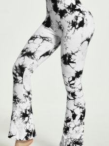 Womens Tie Dye Sports Bell Bottom Pants Women Tie Dye Sports Bell-Bottom Pants