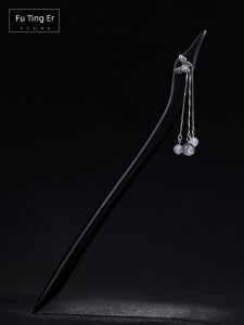 Handcrafted Pure Silver Butterfly Tassel Hairpin Womens Retro Style Hanfu Step-Rock Small Niche Hairpin Valentines Day Gift