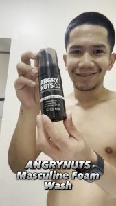 ANGRYNUTS Masculine Foam Wash with Tea Tree Oil | pH Balanced Foaming Hygiene Wash | Prevents Itching Irritation & Bad Odor For Men Whitening Alcohol Free - by The Angry Beard