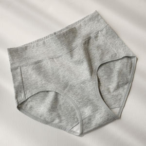 Quần Lót Cotton Nguyên Chất Kháng Khuẩn Cạp Cao Chất Lượng Cao Cho Nữ Quần Lót Tam Giác Màu Trơn Thoải Mái Thoáng Khí