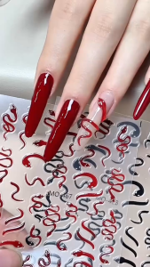 Stick Nail Stick Rắn Nổi 5D Dán Móng Tay Nghệ Thuật