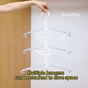 ReTouch 5PCS Foldable Hanger Wing-Shaped Bending Clothes Rack for Clothes Socks Shoes and Home Use KC134