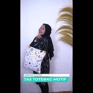 TOTEBAG / TOTE BAG WANITA / TOTE BAG KANVAS / TOTE BAG WANITA RESLETING KODE 013