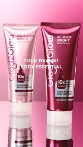 【New Launch】Glad2Glow Retinol Bright Body Serum Lotion Lightweight Texture Vamin B5 Hydration Firmer & Smoother Skin