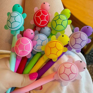 5/10Pcs Mixed Colors Cute Turtle Black Ball-point Pen for School Students Or Office Use Writing Stationery Student Exam Pens