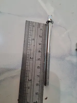 baut drum tension rod panjang 8 cm drat m6 / 6 mili untuk bas drumband marching