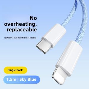 MiKong 2M Fast Charge Type-C to Lightning Data Cable for  13 14 15 16 Mobile Phone Flash Tablet PD Quick Charge XR