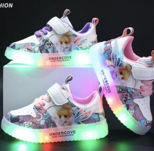 Sepatu Anak Frozen Elsa Princess Import Murah Lampu LED