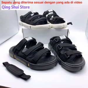 QINGSHUI Mens and Womens Sandals Three Straps Casual Sandals Summer Fashion Beach Slippers Rubber Shoes Mens Shoes Classic Summer Slippers Beach Shoes Sandals