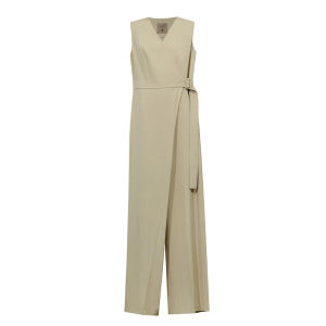 AMII | Summer New Casual V-Neck Belted Sleeveless Jumpsuit