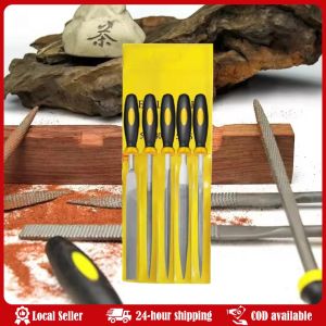 Premium Needle File Set-High-Carbon Steel Files Non-Slip Ergonomic Handles Precise Filing Wood Plastic Model Polishing Tool Set Files For Metal Woodworking Tools Hand Tools File Polishing Tool Steel Rasp Needle Set For Carving Stone Wood Polishin