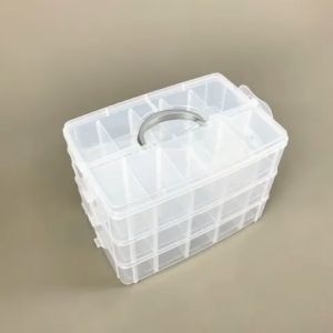 SAMOYED STBX-G34 Tempat / Kotak Plastik Penyimpanan Serba Guna 3 Lapis 30 Sekat / Grids / Plastic Storage / Container / Organizer Box (Aksesoris / Pernak-Pernik / Kosmetik / Perhiasan / Alat Tulis / Perlengkapan / Peralatan Seni / Gambar / Lukis / Jahit)