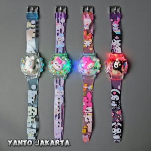 Jam tangan anak perempuan kuromi labubu musik melody