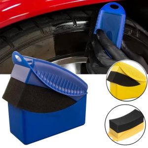 Car Wheel Polishing Waxing Applicator Pads-Two Styles Sponge Brush Cleaning Tire Contour Dressing Detail Accessories