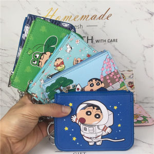 กระเป๋าใส่เหรียญลายการ์ตูน กระเป๋าใส่หูฟัง ช่องใส่บัตรประจำตัวนักเรียน กระเป๋าสะพายข้างสำหรับผู้หญิง จี้ตกแต่ง อุปกรณ์เก็บของ