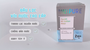 Bộ Lõi Lọc Thay Thế Cho Vòi Lọc Bồn Rửa Tay Bồn Rửa Mặt Bồn Rửa Chén BABY TATTOO Hộp 2 Lõi