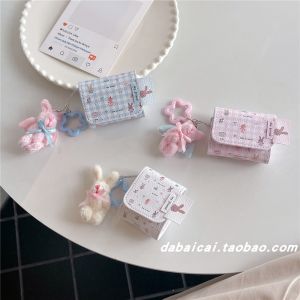 Leopoldo Korean Style Tulip Rabbit Airpods4/3 pro 2nd Gen Wireless Bluetooth Protective Case for Apple Huawei 4i/5i Anti-Fall Leather