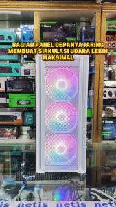 PC Case Casing PC Gaming NYK ARKAIS T55 Free 3 Fan RGB