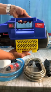 REAIM ​เครื่องฉีดน้ำแรงดันสูง 500 บาร์ ปรับแรงดันน้ำได้ มอเตอร์เหนี่ยวนำ หัวฉีดน้ำที่หลากหลายเหมาะสำหรับงานทำความสะอาดต่างๆ