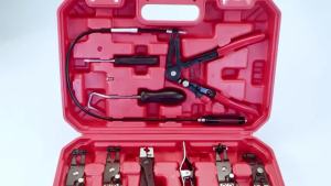 NiuXiang | 9pcs Wire Long Reach Hose Clamp Pliers Set Fuel Oil Water Hose Auto ToolsHose Clamp Pliers for Fuel Oil & Water HosesRed