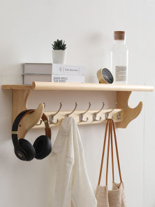 Luxury Wall Mounted Bedroom Coat Rack Solid Wood Living Room Entrance Hook Heavy Duty Storage Organizer Home Decor Hooks