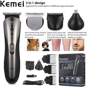 Mesin Cukur Kemei KM-1407 Clipper 3 in1 Alat cukur rambut charge