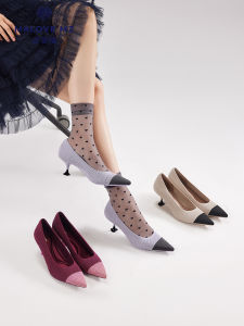 รองเท้าส้นสูง MALOVE MZ สำหรับผู้หญิง ทรงหัวแหลม ส้นบาง ทรงหัวมน สวมใส่สบาย ระบายอากาศได้ดี รองเท้าส้นเดี่ยว