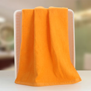 Pure Cotton Face Washing Towel Orange Yellow Hair Wrapping Beauty Salon Foot Bath Towel Home Use Hotel Guest Room Towel