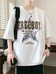 Áo Thun Nam Tay Ngắn Mùa Hè Phong Cách Mới Thường Ngày Thời Trang Học Sinh Áo Thun Cotton Thoáng Khí Dáng Rộng Cổ Tròn