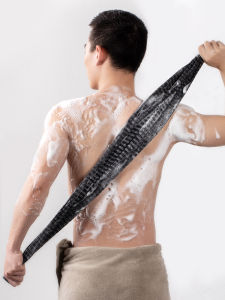 Carbon Fiber Bath Towel Exfoliating Back Scrubber Strong Cleaning Long Strip Home Use Bath Towel for Back Cleaning