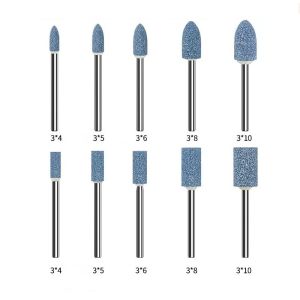 10Pcs Abrasive Mounted Stone Polishing Head Grinding Stone Wheel Sanding Bits 3mm Shank Electric Drill Power Tools Accessories