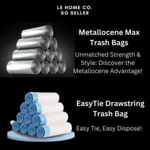 [SG INSTOCK] BUY 4 FREE 1| Metallocene Max Trash Bags (100pcs) | EasyTie Drawstring Trash Bags (75 pcs) | Garbage bags | DustbIn Bags Rubbish Bag