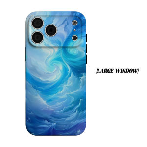 Blue Swirl Phone Case for iPhone 18 17 16 15 14 13 12 11 Air Pro Max Plus Double-layer Cover