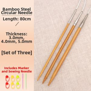 XSR | Bamboo-Steel Circular Needles Knitting Tool