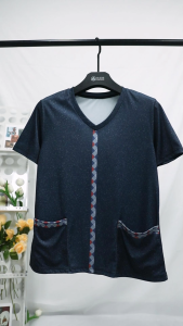 BHW Womens T-shirt Barangay Health Worker Tops Nurse Uniforms Full Sublimation T-Shirt for Women Quick-drying Scrubs With Pockets