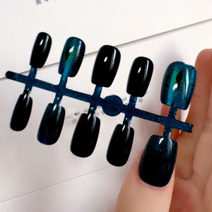 Handmade สวมใส่เล็บปลอม 30 ชิ้นแมว ดีไซน์ Lemon Seven Nail Art เล็บปลอม Patch ผลิตภัณฑ์สําเร็จรูปแบรนด์จีน