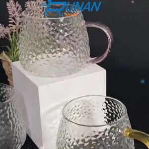 Gelas Minum Teh Kopi - Borosilicate Glass 350ml Gelas Estetik Kaca